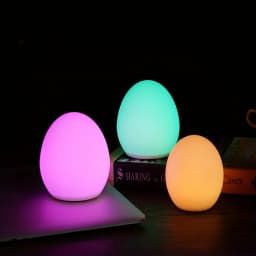LED Night Light Colorful Silicone LED Luminous Egg Lamp Children's Toy Light Sleeping Bedside Night Lights