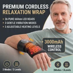 Electric Compress Hot Wrist Wrap 36/48 LEDs 3 Modes 660nm 850nm Infrared Wearable Joint Support Portable Hand Relaxation Brace