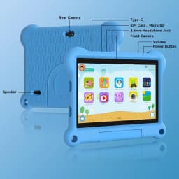 Adreamer Kids Tablet 10.1 Inch IPS Android 14 4GB RAM 64GB ROM WIFI Google Play For Children Kids Study Gaming Age 3-14