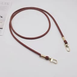 Unicolor Leather Crossbody Bag Strap Replacement with Phone Loss Prevention Chain for DIY Bag Making Projects