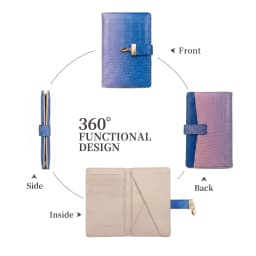 RFID Blocking Gradient Crocodile PU Passport Cover Women Travel Wallet Multi Card Slots Ticket Organizer Anti Theft Doc Holder