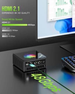 GMKtec K11 Nucbox AMD R9 8945HS Mini PC DDR5 5600MT/s SSD PCIe4.0 Win11 Pro Quad Screen Display OCulink Desktop Gaming Computer
