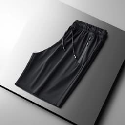 Men's Ice Silk Casual Shorts Summer Thin Quick Dry Breathable Sports 5-inch Pants Loose Plus Size Running Outdoor Beach Shorts