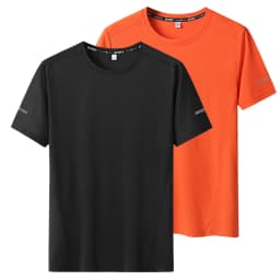 2pcs T-shirt for Men Plus Size 6XL/7XL Sport Quick Dry T-shirt Round Neck Big Size Short Sleeve Oversize Fitness Running T Shirt