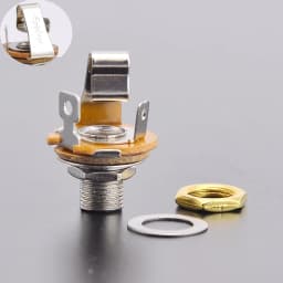 Flat / Curved Stainless Steel Jack Plate( Made in Japan by GOTOH) With Epi Output Jack(made in korea) For Electric Guitar Bass
