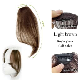 Seamless Natural Invisible Bangs Wig Traceless Bangs 100% Human Hair Female Figure-eight Bangs on Both Sides Wig Patch
