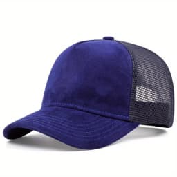 Unisex 5 panel Mesh Suede Trucker Hat Men Baseball Cap Spring Summer Breathable Sports Hats