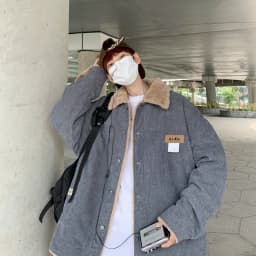 Thickened Corduroy down Jacket Men's Winter Oversize Trendy Vintage Cotton Coat Bread Shape Casual Cleanfit Loose Fit Style