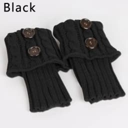 Button Cable Knit Wool Ankle Leg Warmers Women Short Foot Covers Cozy Winter Boot Socks Toppers Autumn Knitted Accessories