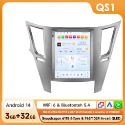 Android 14 2Din Car Radio for Subaru Outback Impreza Legacy 2009-2014 Multimedia Video Player Carplay 4G Stereo 9.7"