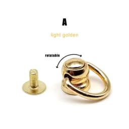 10Pcs/Pack Zinc-Alloy Ball Nail Screwback Screw Back Rivet Stud Spot with O Ring for Handmade Leather Bag Belt Strap Phone Case