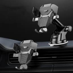 Suction Cup Car Phone Holder Stand Long Arm Sucker Mobile Phone Mount GPS Navigation Bracket For iPhone 16 15 14 Xiaomi Huawei