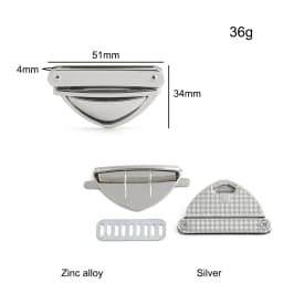 5/10/20PCS Metal Rectangle Press Push Lock For Handbags Bag Briefcase Spring Lock Snap Decorative Clasps Repair Kit Accessories