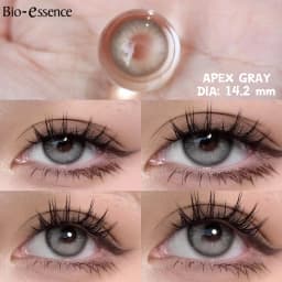 Bio-essence 1 Pair Big Eye Korean Lenses Colored Contact Lenses with Degree Myopia Lenses Green Lenses Black Lenses Prescription