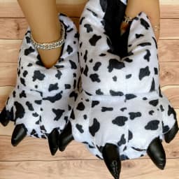 Wholesale Luxury Fluffy Paw AntiSlip Brown Plush House Indoor Slippers Men Animal Plush Home Bedroom Claw Slides Women Sandals
