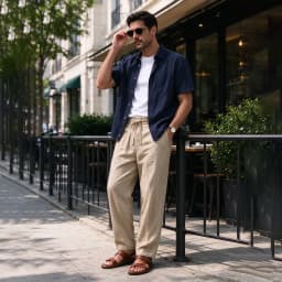 Men Linen Long Pants Drawstring Waist Loose Fit Solid Casual Daily Office Beach Vacation Outdoor Street Travel Everyday Wear