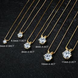 OXTAO 0.5ct–5ct D Moissanite Solitaire Necklace Certified Lab Imitation Diamond Charm Pendant Necklace Jewelry 14K Gold Filled