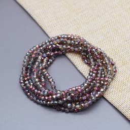 Yanqi 2 3 4mm Rondell Austria Faceted Crystal Beads Round Glass Beads Loose Spacer Beads for Jewelry Making DIY
