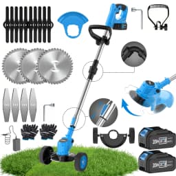 3-in-1 Cordless Weed Trimmer & Lawn Mower - Electric Trimmer, Edger, Bush Cutter with Adjustable Height