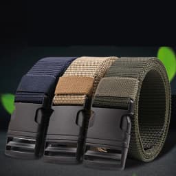 Tactical Nylon Belt For Man Outdoor Multi Functional Canvas Plastic Buckle Waistband High Quality Trouser Men Belts Brown DT043
