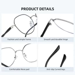 Retro Round Progressive Multifocus Reading Glasses Metal Frame Far Sight Glasses High Definition Anti-blue Presbyopia Glasses