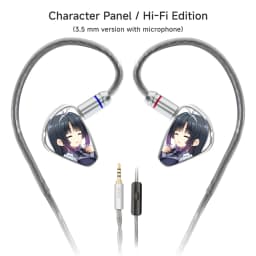 CVJ KIRA HiFi IEM In-Ear Earphones Wired Detachable Cable 3.5mm Type-C 4.4mm Balanced Earbuds For Music Gaming Anime Design