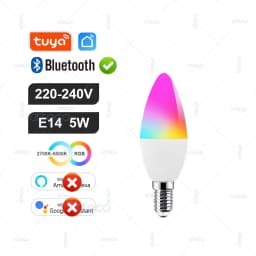 Tuya E27 GU10 E14 Smart Bulb Bluetooth WiFi Zigbee Dimmable Smart LED Lamp RGBCW LED Light Bulb Work With Alexa Google Assistant