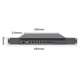 Topton 4*10G SFP 1U Rack Mounted NAS Mini PC Intel Atom C3758 C3808 C3958 6*1G LAN DDR4 NVMe PfSense OPNsense Firewall PC Server