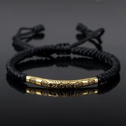 Red Thread Braided Bracelet Golden Silver Color Long Tube Bangle Handmade Adjustable Women Men Fashion Friendship Jewelry Gift