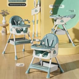 Babyfond Children's Dining Chair Multifunctional Variable Rocking Horse Baby Seat Foldable Recumbable Infant Dining Table