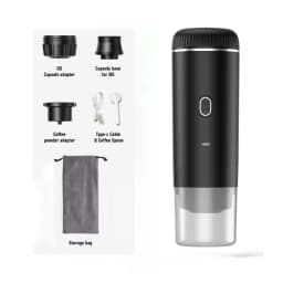 Portable Espresso Machine for TravelTravel Coffee Maker 20-Bar Extraction Compatible with Ground Coffee & NS Capsule