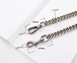 13mm Women Bag Chain Strap DIY Bag Accessories Repairement Parts Bag Clasp Shoulder Bag Chain Buckle Old silver High Quality
