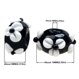 Black Color Series 2/4/6PCS/LOT Mixed Style Handmade Lampwork Glass Beads For Crafts Charm Bracelets/Earring DIY Jewelry Making