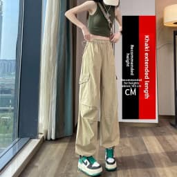 White Quick Dry Women's Summer Pants High Waist Cuffed Thin Wide Leg Harlan Sport Workwear Trousers Comfortable Casual Pants