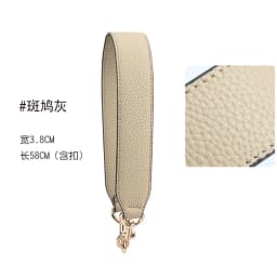 58cm Leather Bag Strap Handle Short Shoulder Belt Gold Buckle for Women Crossbody Handbag Replacement Strap Accessory 3.8cm Wide