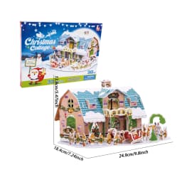 8 Style Christmas Castle Building 3D Puzzle Model X'max House Architecture Construction Jigsaw Puzzles Toys Kids Christmas Gift