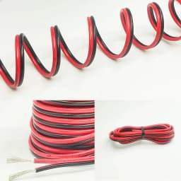 2-pin red and black PVC or silicone extension cable 28awg 26awg 24awg 22awg 20awg 18awg 16awg Tinned copper domestic wire