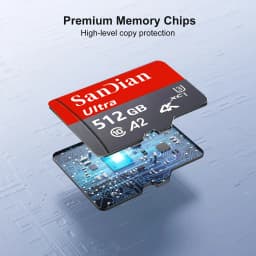 Bold SD Cards 128GB 512GB 32GB Memory Card Micro TF SD Card TF Cards for Body Camera/Phone/Digital Frame/PC Mac/Baby Monitor