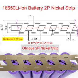 1M/2M Nickel Strip 2P Nickel Strips For 18650/21700 Lithium Battery Welding Tape Nickel Plated Belt
