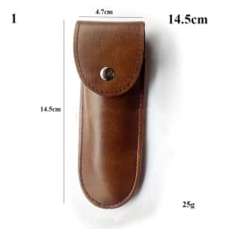 Multitool Leather Pouch Foldable Knife Sheath Fixed Blade Scabbard Holster Belt Loop Clip Case Holder Outdoor Waist Bag