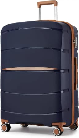 S/M/L Kono Carry-On Suitcase - Lightweight Polypropylene Hardside Trolley Luggage with 4 Spinner Wheels & Tsa Lock