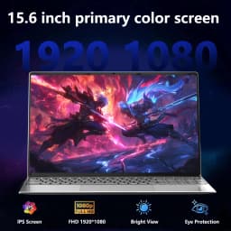 Intel N3700 15.6 Inch Ultra Slim Laptop 4 Core 4 Thread 1.6GHz 2.4GHz Turbo 16GB RAM 2TB SSD High Performance Notebook Gamer Pro