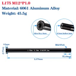 Thru Axle Skewers For MTB Road Bike Frame Fork High Strength M12/M15 Shaft Skewers For 100/110/142/148 Frame Fork Thru Axle Hub