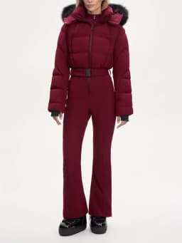 Winter Thicken Skiwear Sets Chic High Neck Hooded Zipper Coat Ski Pant Waterproof Tracksuit 2026 Lady Warm Outdoor Sportswear
