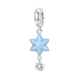 Blue Charm 925 Sterling Silver Ocean Pearls Betta Fish Pendant Birthday Party Gift for Women Bracelet Necklace DIY Beads Jewelry
