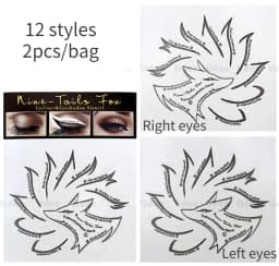 Women Eyes Makeup Stencils Winged Eyeliner Stencil Template Shaping Tools Eyebrows Eye Shadow Makeup Template Tool Stickers Card
