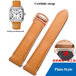 19mm 21mm Quick Release Leather Strap for Cartier Santos Classic Style WSSA0009 WSSA0010 WSSA0018 New SANTOS Watch Band Chain