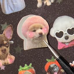 30pcs/bag Cute Pet Battle Cut-Out Coil Sticker Book DIY Handbook Calendar Greeting Cards Diary Notebook Album Material Stickers