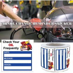 150 Pcs Oil Change Auto Maintenance Service Due Reminder Stickers Labels in Roll