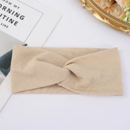 Elastic Hair Accessories Women'S New Knitted Thread Twist Turban Bandage Solid Wide Knitted Knotted Yoga Hair Band Yoga Headband